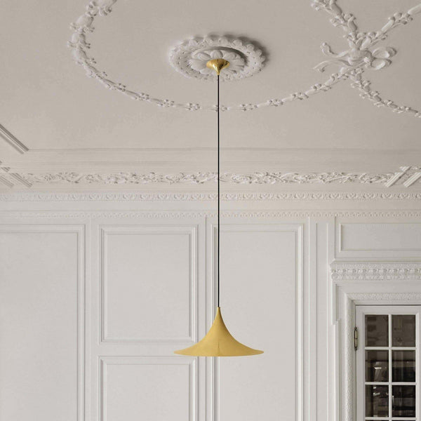 lacquered aluminum arch pendant light