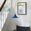 lacquered aluminum arch pendant light