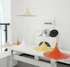 lacquered aluminum arch pendant light