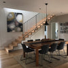 lacquered aluminum arch pendant light