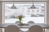 lacquered aluminum arch pendant light