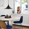 lacquered aluminum arch pendant light