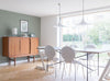 lacquered aluminum arch pendant light