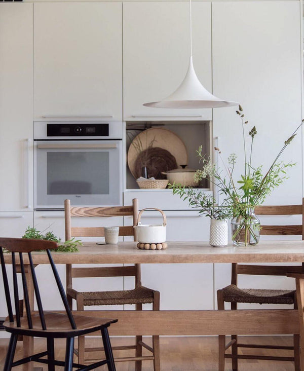 lacquered aluminum arch pendant light