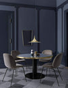 lacquered aluminum arch pendant light