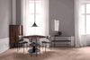lacquered aluminum arch pendant light