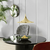 lacquered aluminum arch pendant light