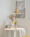 lacquered aluminum arch pendant light