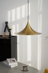 lacquered aluminum arch pendant light