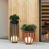 Industrial Solar Outdoor Led Floor Lantern Lamp With Tray