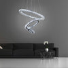 3 Ring Adjustable Circles Tiered Crystal Bling Hanging Modern Chandeliers