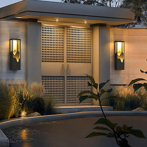 Led Creative Outdoor Solar Waterproof Landscape Atmosphere Lighting Wall Lamp