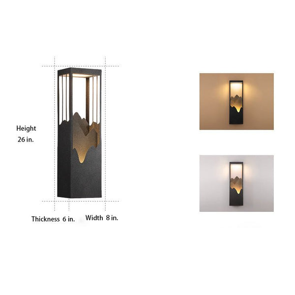 Led Creative Outdoor Solar Waterproof Landscape Atmosphere Lighting Wall Lamp