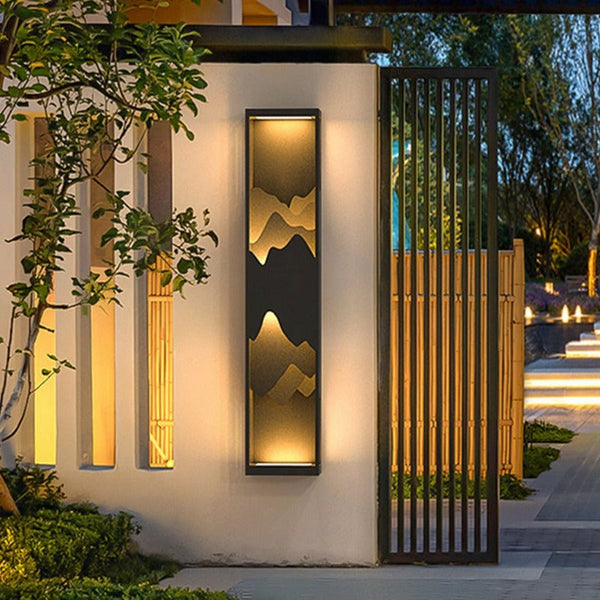 Led Creative Outdoor Solar Waterproof Landscape Atmosphere Lighting Wall Lamp