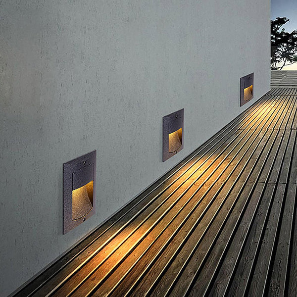 Led Embedded Step Lights Wall Sconces For Outdoor Stair Steps Aisles