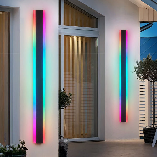 Minimalist Outdoor Waterproof Dust Proof Led Rgb Garden Wall Sconces