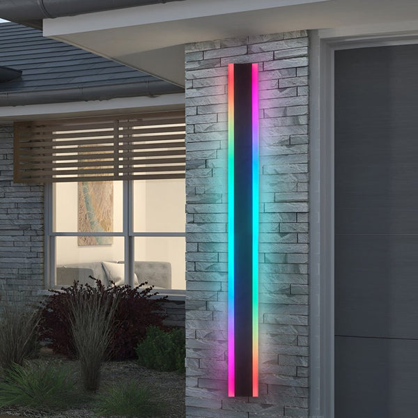 Minimalist Outdoor Waterproof Dust Proof Led Rgb Garden Wall Sconces