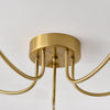 lotus leaf glass semi flush ceiling light copper