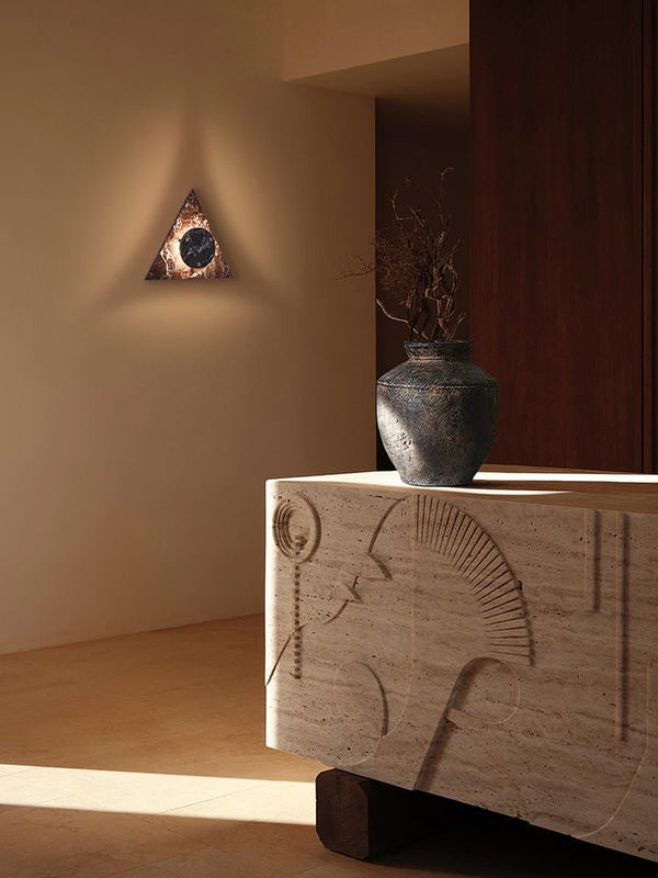 marble sculptural led wall sconce