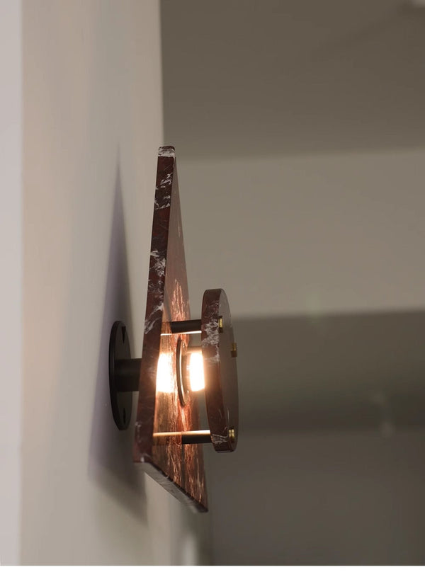 marble sculptural led wall sconce