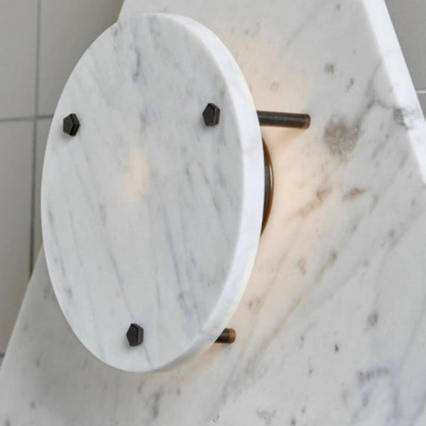 marble sculptural led wall sconce
