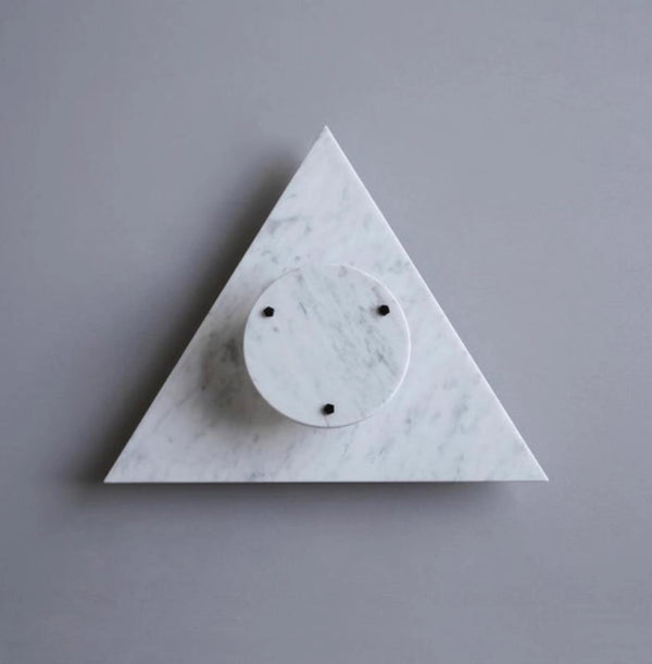 marble sculptural led wall sconce