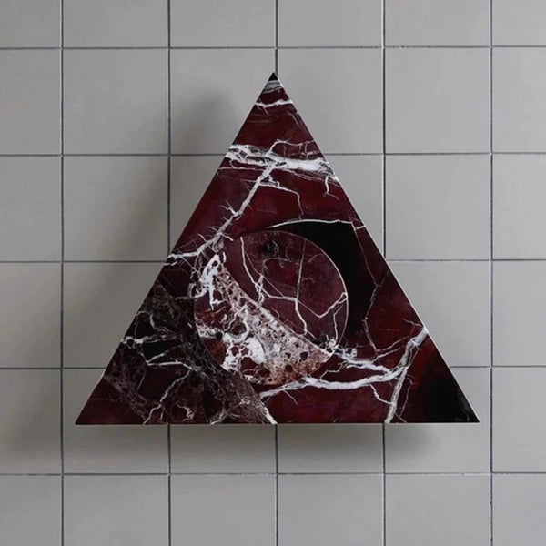 marble sculptural led wall sconce