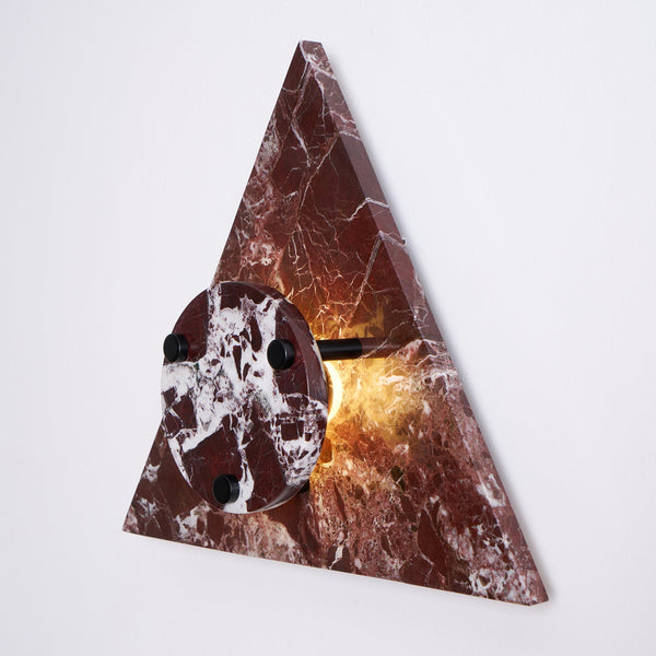 marble sculptural led wall sconce