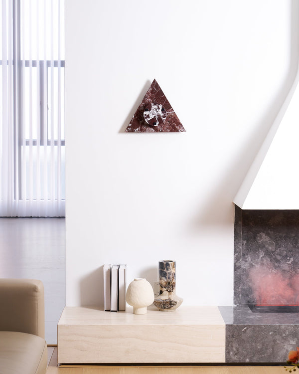 marble sculptural led wall sconce