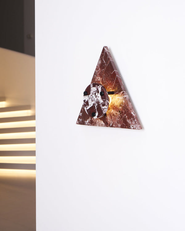 marble sculptural led wall sconce
