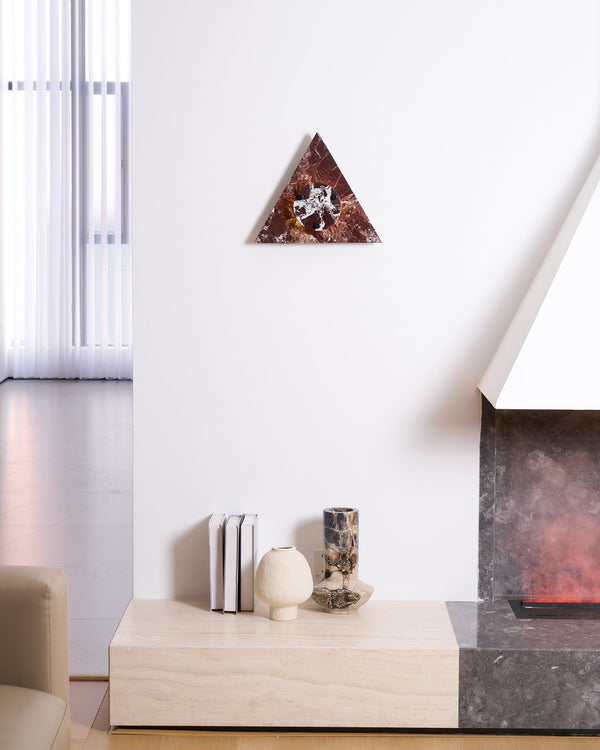 marble sculptural led wall sconce