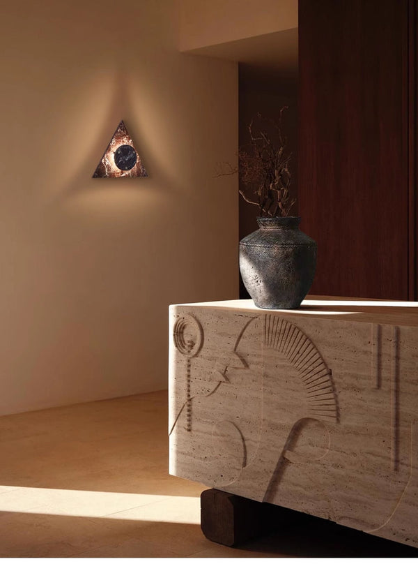 marble sculptural led wall sconce