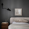 mid century black aluminum swing arm wall lamp