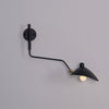 mid century black aluminum swing arm wall lamp