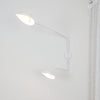 mid century black aluminum swing arm wall lamp