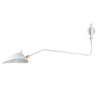 mid century black aluminum swing arm wall lamp