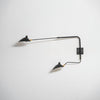mid century black aluminum swing arm wall lamp
