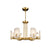 mid century brass alabaster conical chandelier