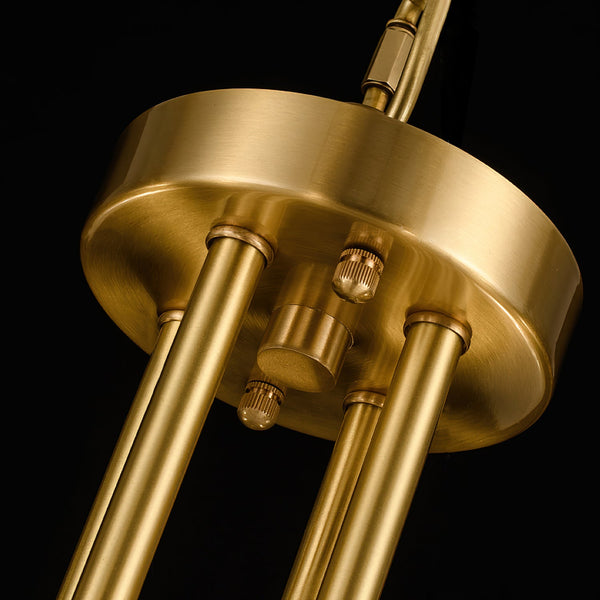 mid century brass alabaster conical chandelier