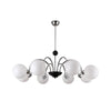 mid century glass globe chandelier black gold for dining room