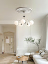 mid century glass globe chandelier black gold for dining room
