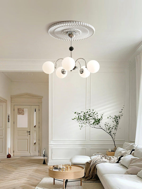 mid century glass globe chandelier black gold for dining room