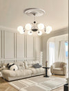 mid century glass globe chandelier black gold for dining room