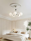 mid century glass globe chandelier black gold for dining room