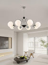 mid century glass globe chandelier black gold for dining room