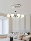 mid century glass globe chandelier black gold for dining room