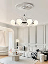 mid century glass globe chandelier black gold for dining room
