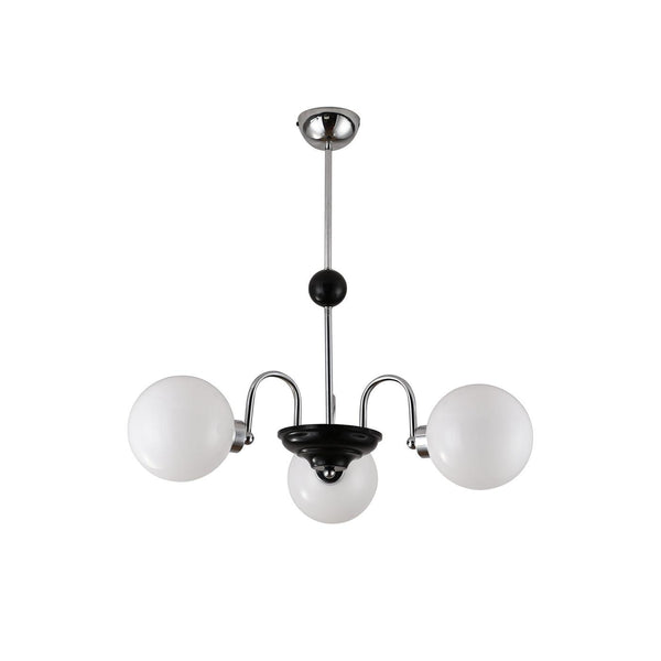 mid century glass globe chandelier black gold for dining room