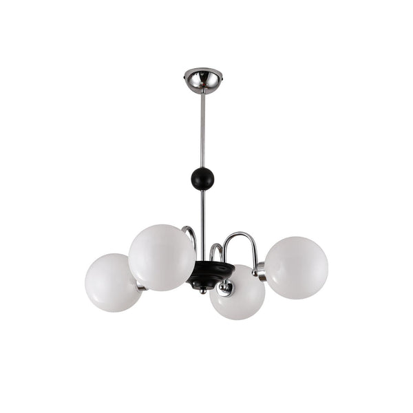 mid century glass globe chandelier black gold for dining room