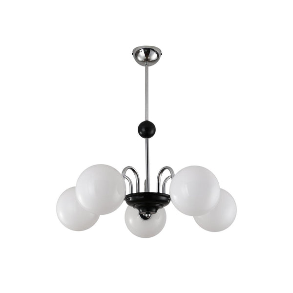 mid century glass globe chandelier black gold for dining room